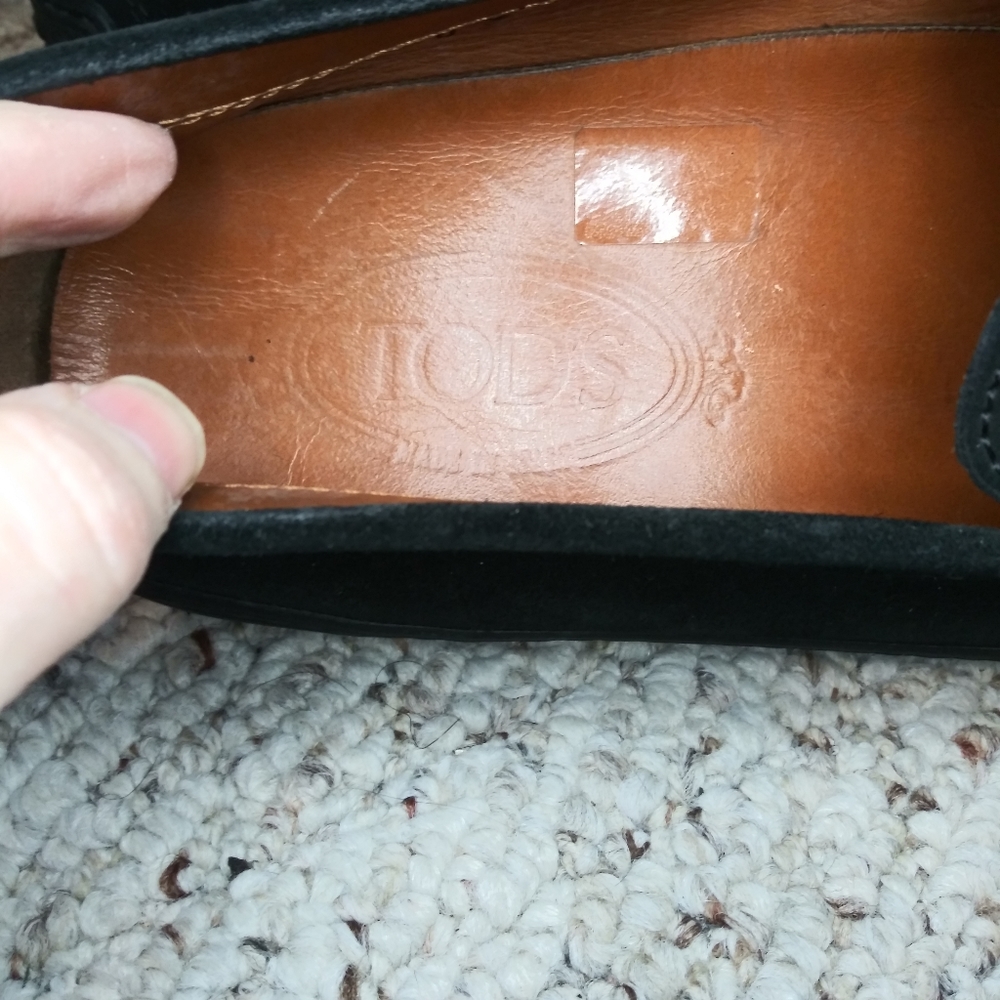 Tod's Black Suede Men's Vibram Sole Penny Loafer Style Driving Shoes - Picture 4 of 15